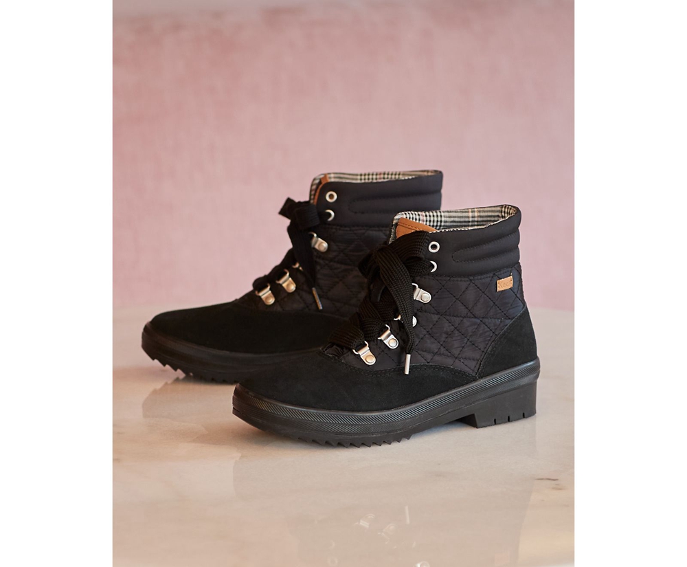 Keds Womens Boots Black - Camp Water-Resistant Suede w/ Thinsulate™ - 836SJTVKQ